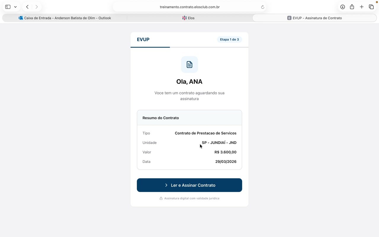 Link de Assinatura — Resumo do Contrato